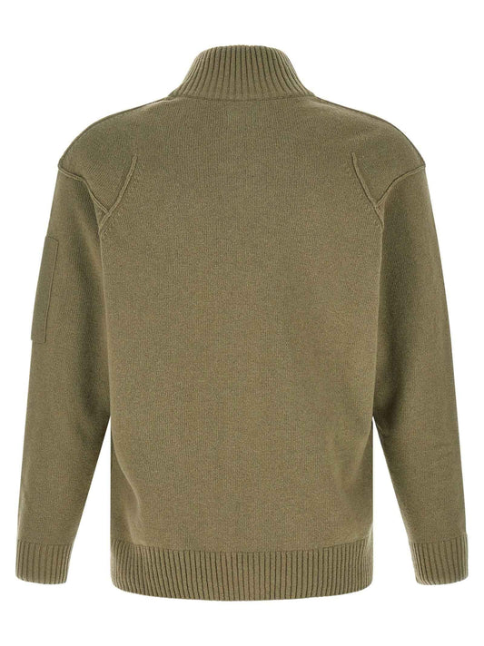 Bicolor Wool Cardigan