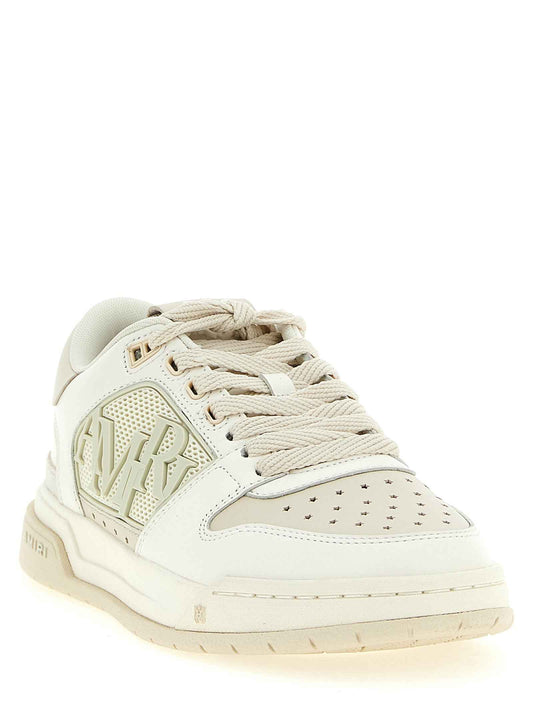 White Calfskin Low Top Sneakers