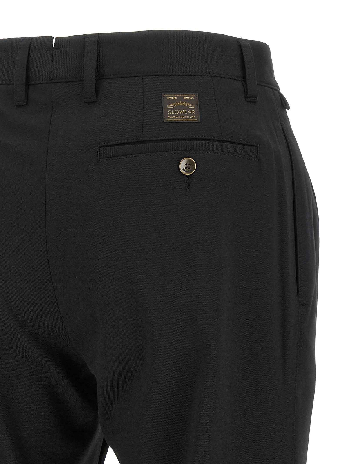 Black Polyester Dress Pants