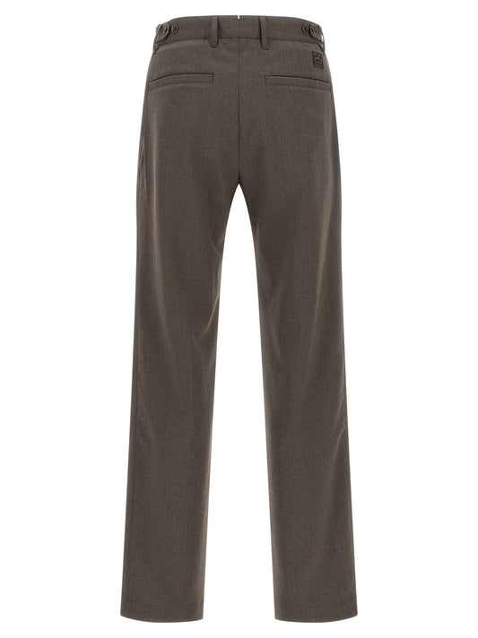 Brown Polyester Dress Pants