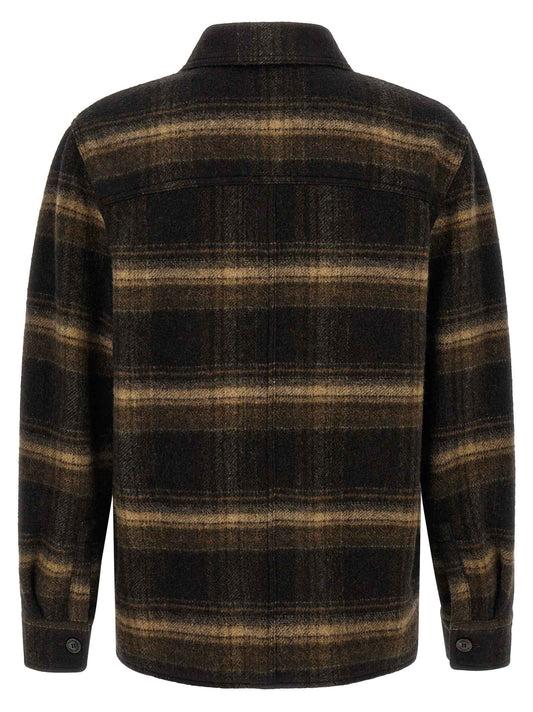 Brown Wool Full-Length Jacket