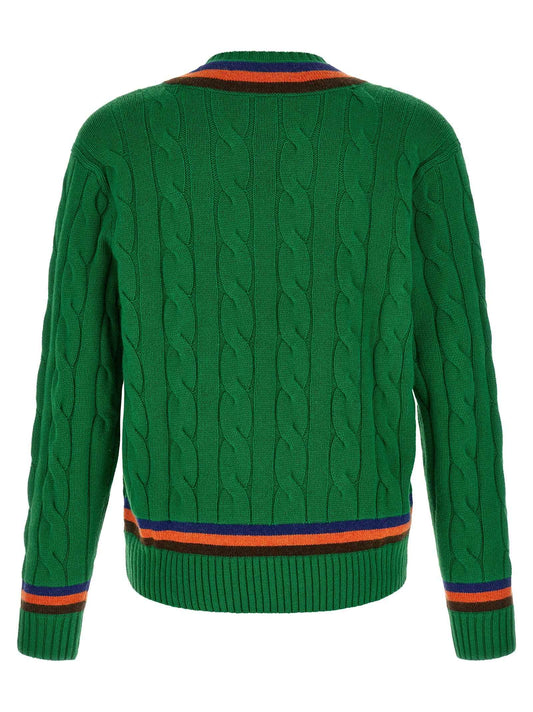Bicolor Wool Cardigan