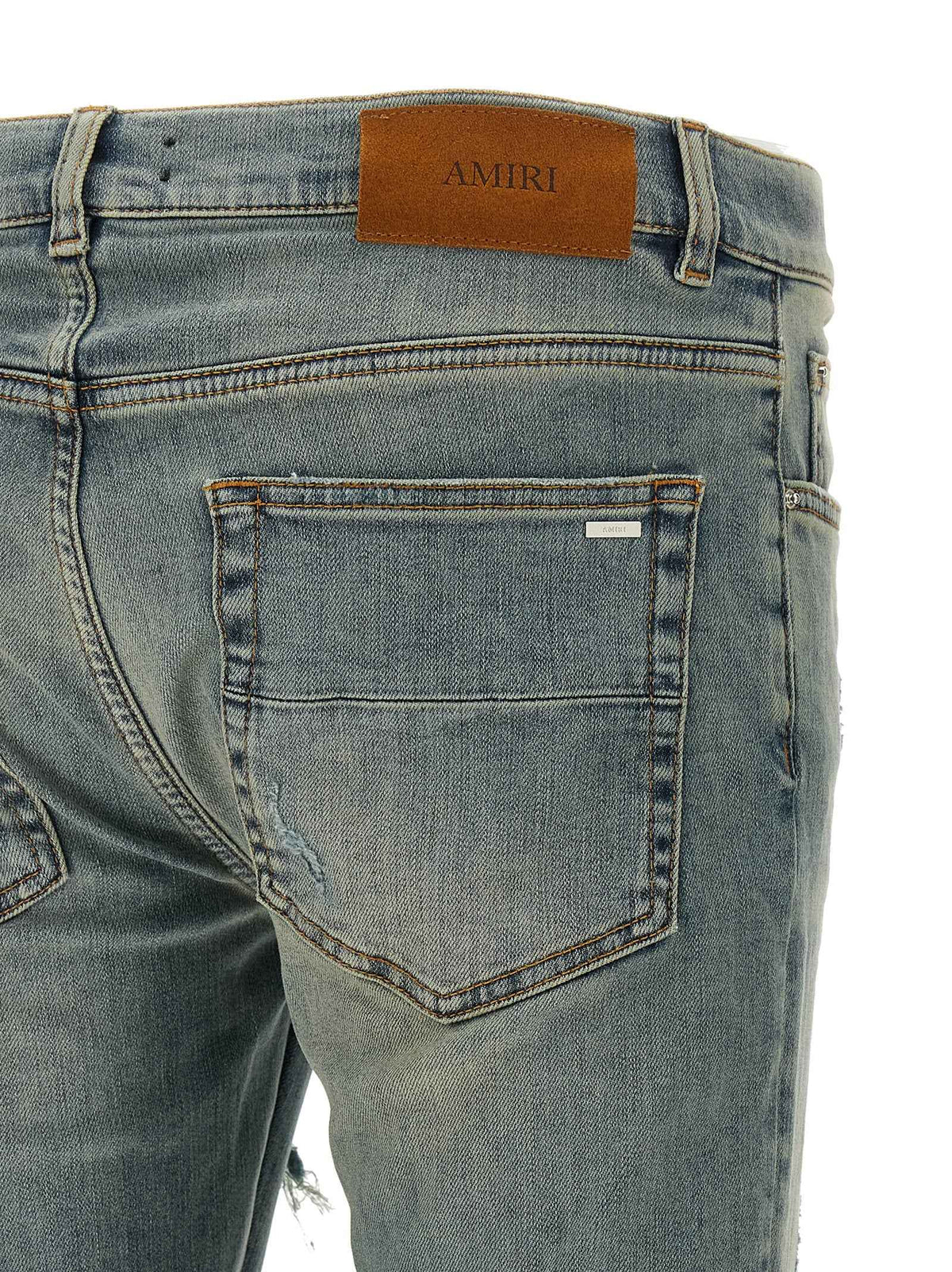 Blue Cotton Skinny Jeans