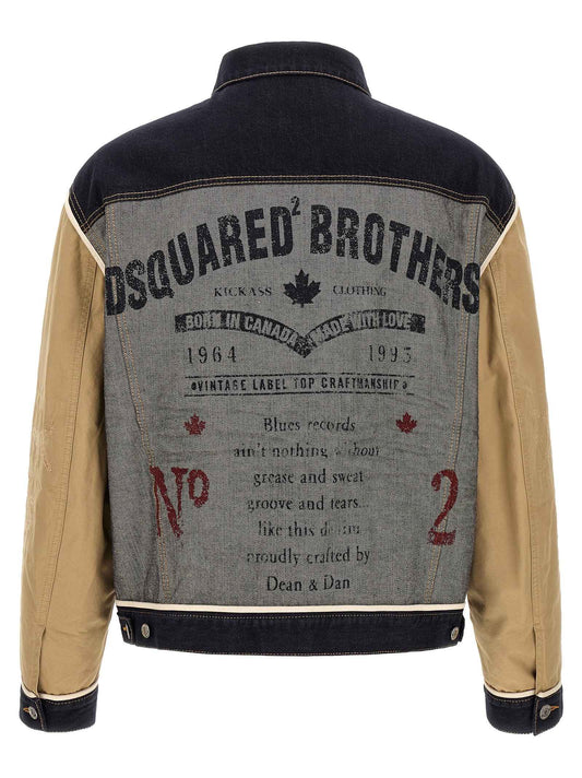 Beige Cotton Denim Jacket