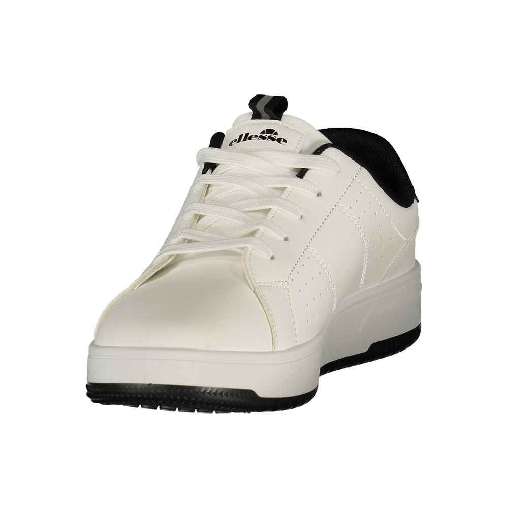White Polyurethane Men's Sneaker