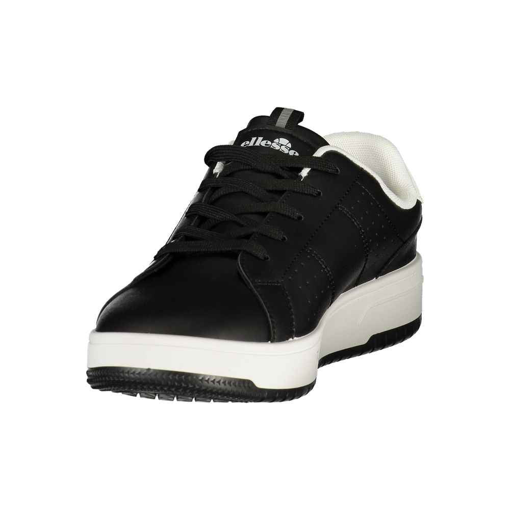 Black Polyurethane Men's Sneaker