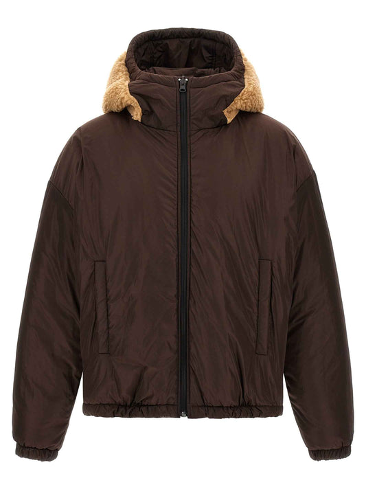 Brown Polyester Bomber