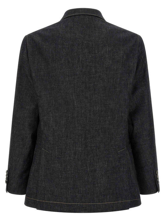 Blue Cotton Blazer