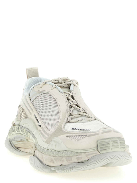White Polyethylene Athletic Sneakers