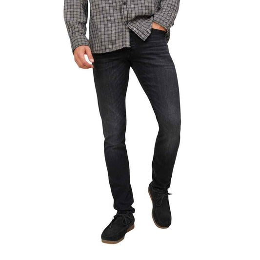 Black Cotton Skinny Jeans