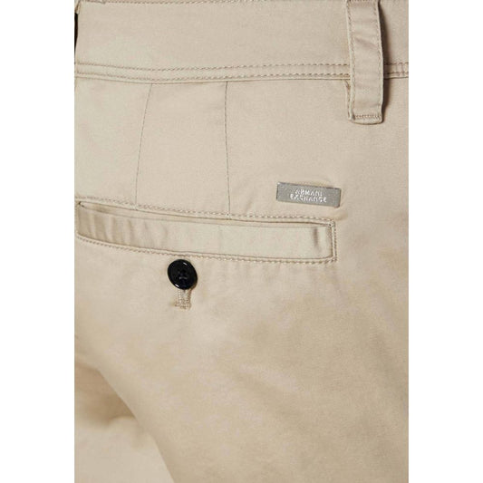 Beige Cotton Bermuda Shorts
