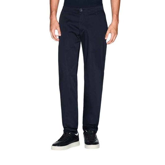 Blue Cotton Skinny Pants