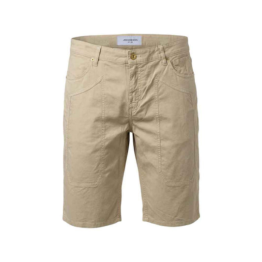 Beige Cotton Bermuda Shorts