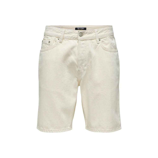 Beige Cotton Bermuda Shorts