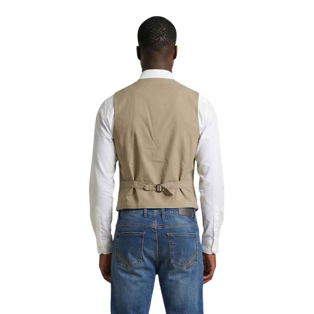 Beige Cotton Waistcoat