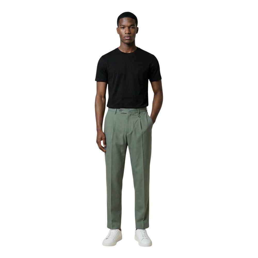 Green Lyocell Casual Pants
