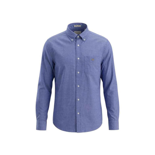 Blue Cotton Dress Shirt