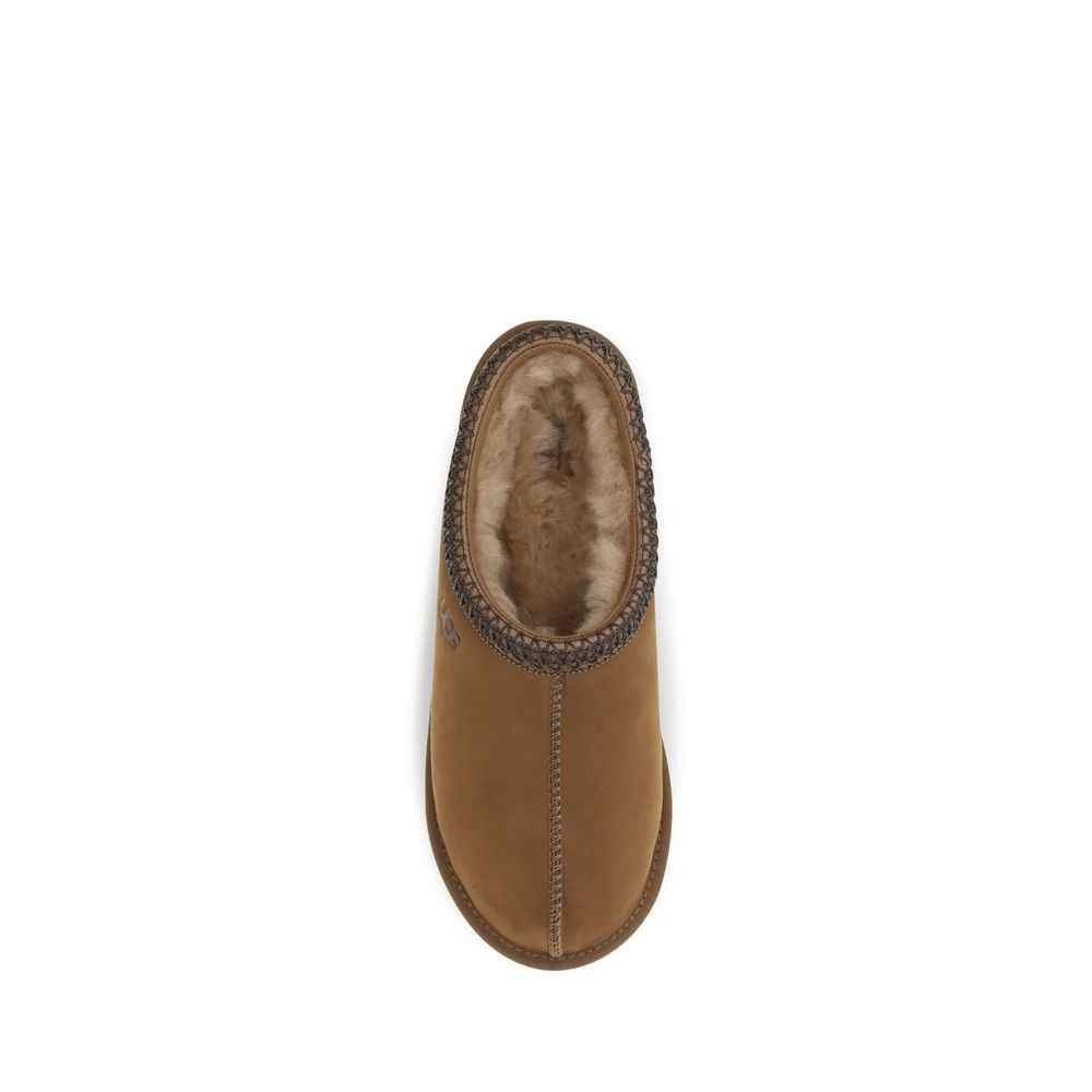 Brown Nubuc Leather Clogs