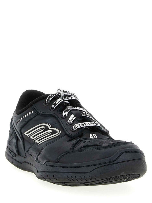 Black Calfskin Athletic Sneakers