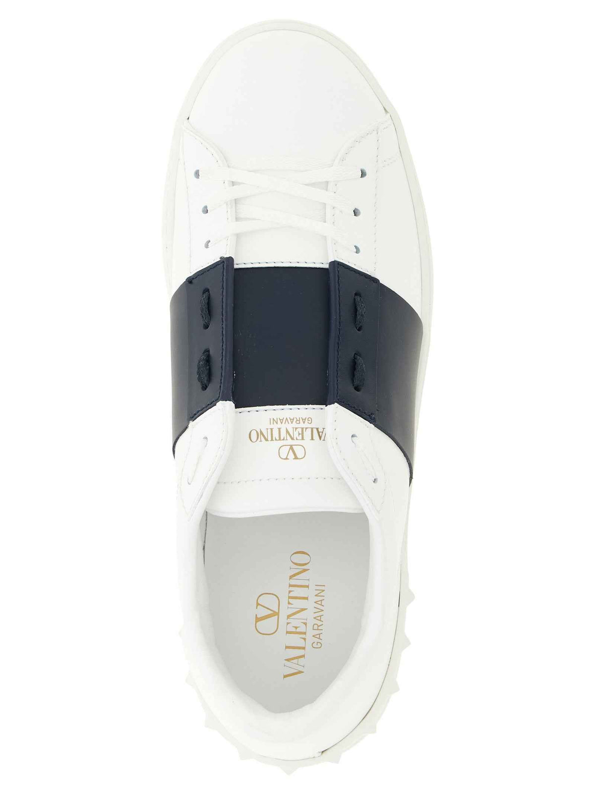 Blue Calfskin Low Top Sneakers
