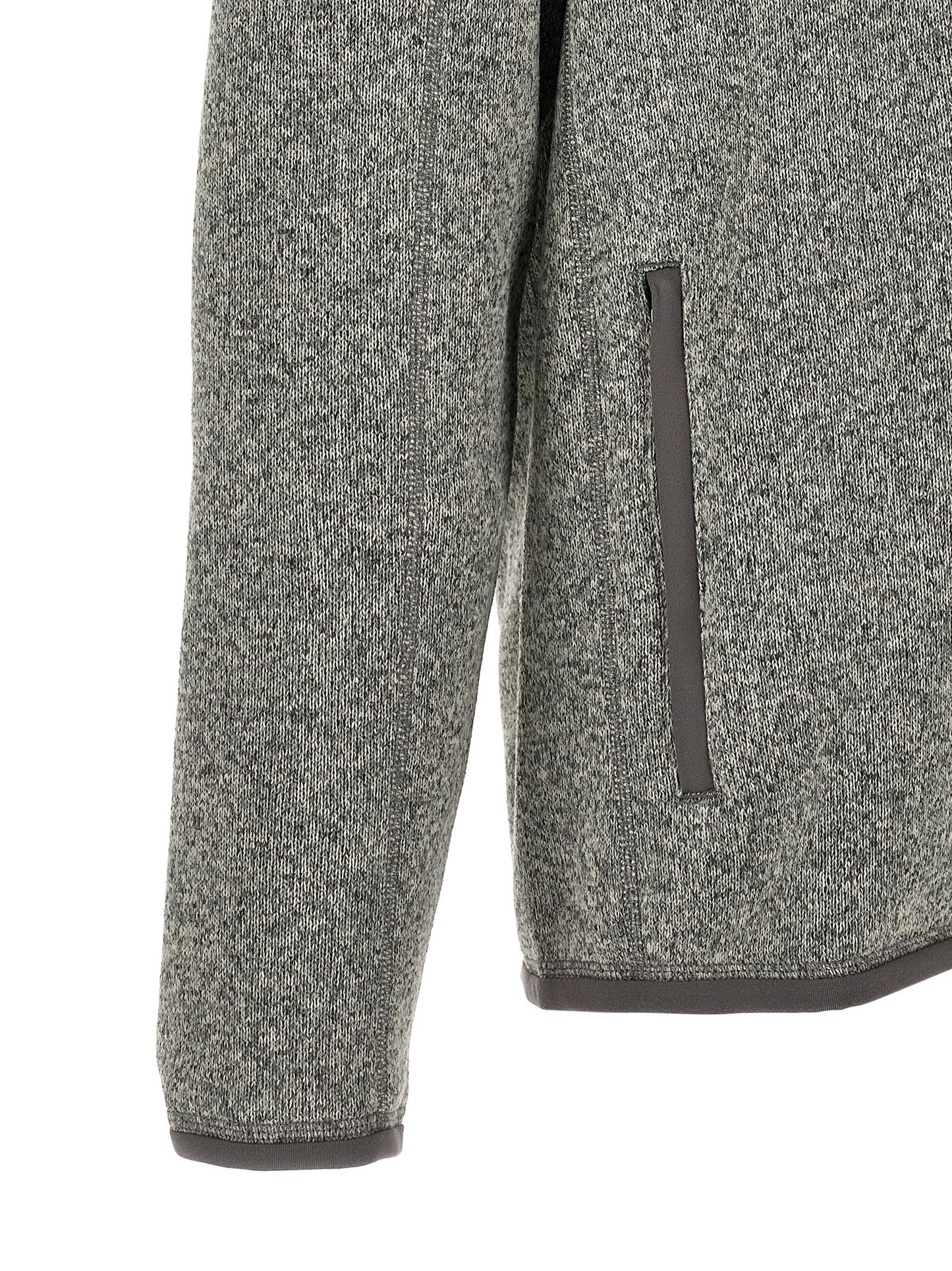 Gray Polyester Full-Length Jacket