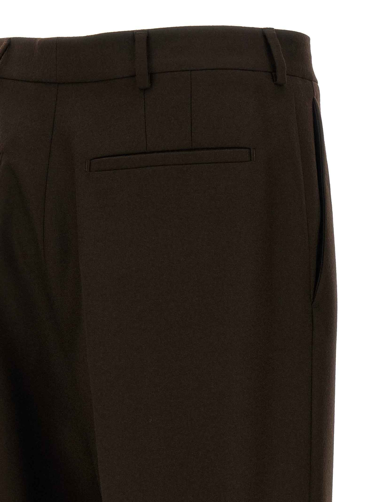 Brown Wool Bermuda Shorts