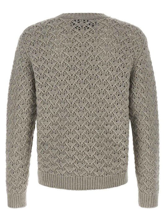 Gray Virgin Wool Cardigan