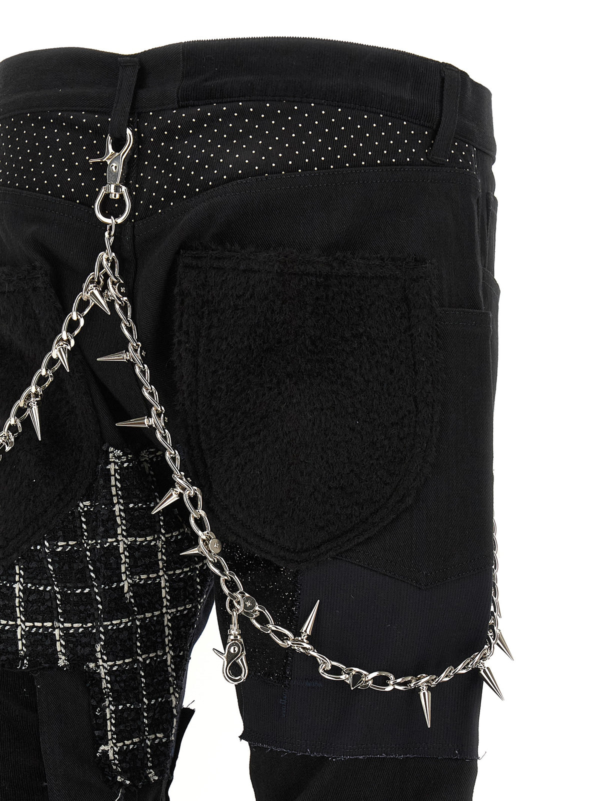 Black Cotton Straight-Leg Jeans
