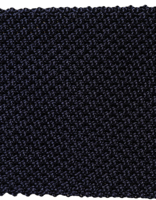 Dark Blue Textured Knitted Adjustable Necktie Accessory Tie