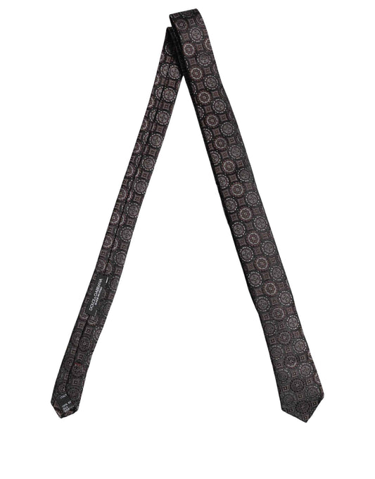 Dark Purple Geometric Adjustable Necktie Accessory Tie