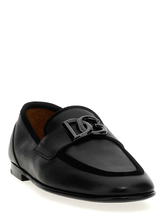 Black Calfskin Slip-On Loafers