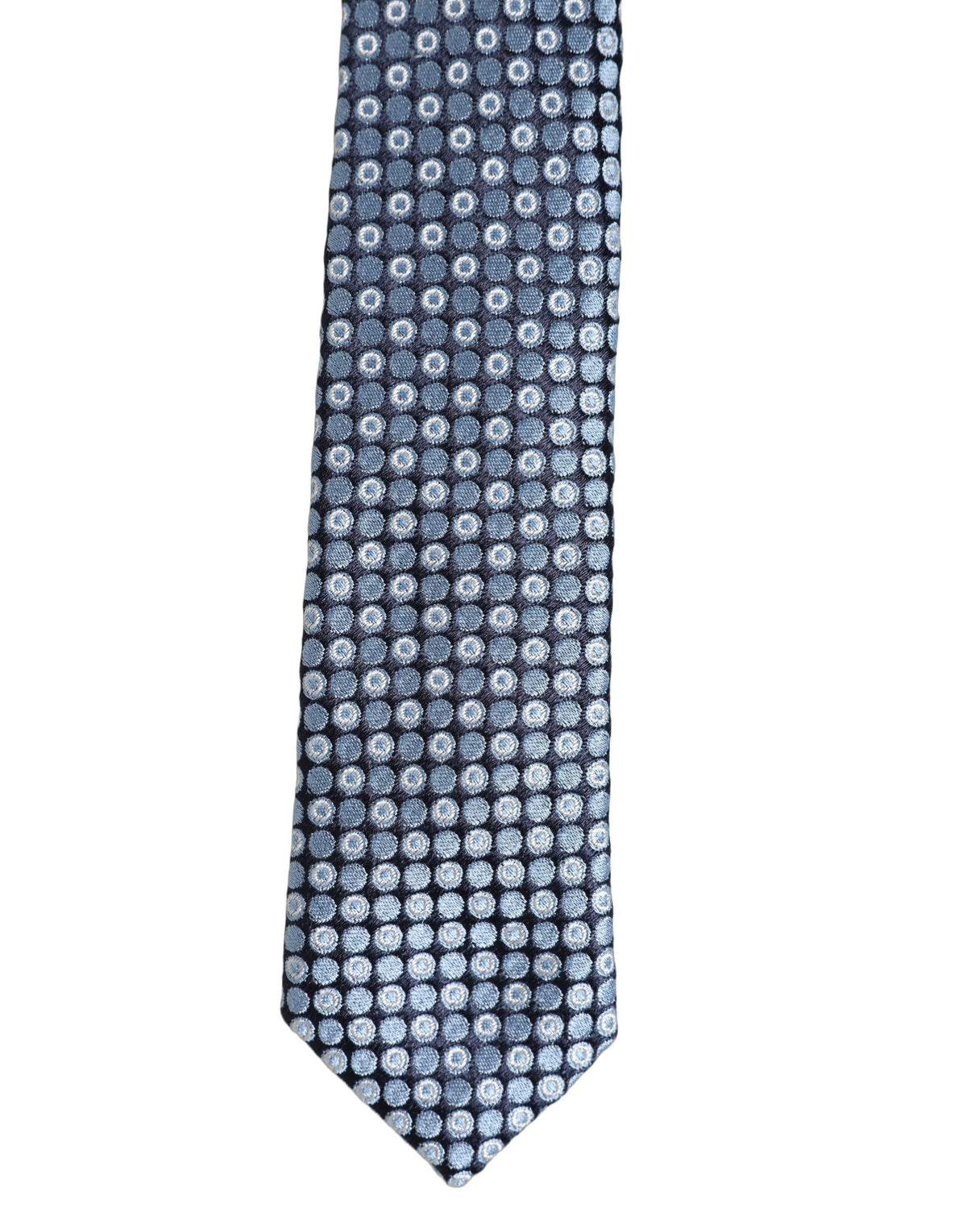 Blue Circle Pattern Silk Adjustable Necktie Accessor Tie