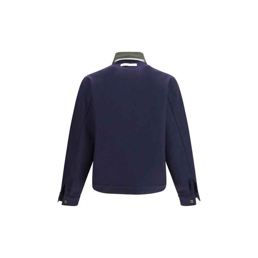 Blue Wool Oves Aries Full-Length Jacket