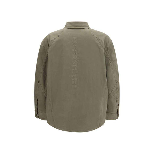 Bicolor Cotton Full-Length Jacket