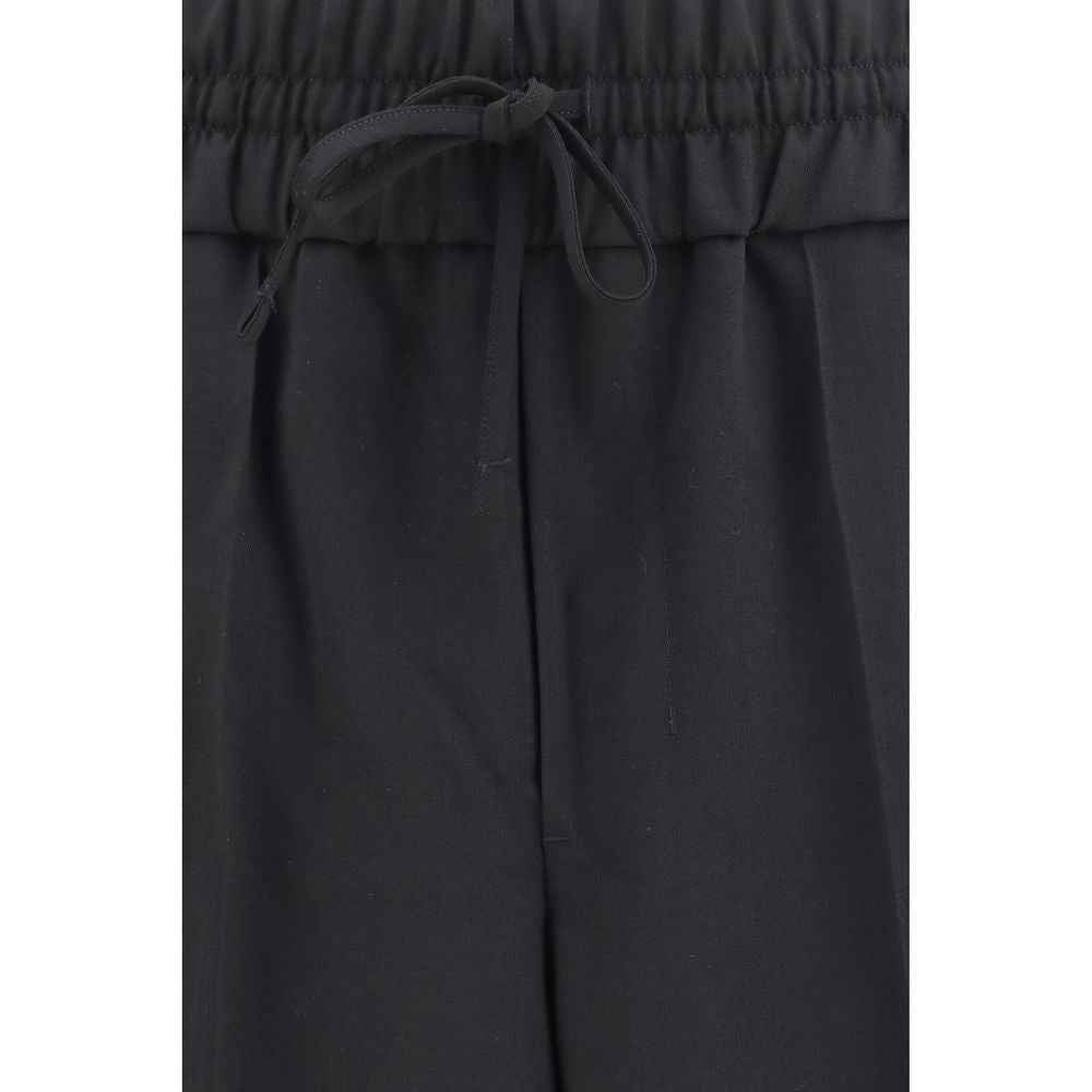 Black Wool Oves Aries Casual Pants