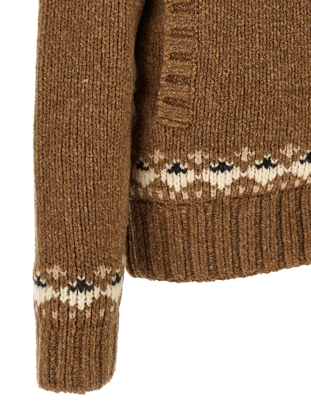 Brown Virgin Wool Cardigan