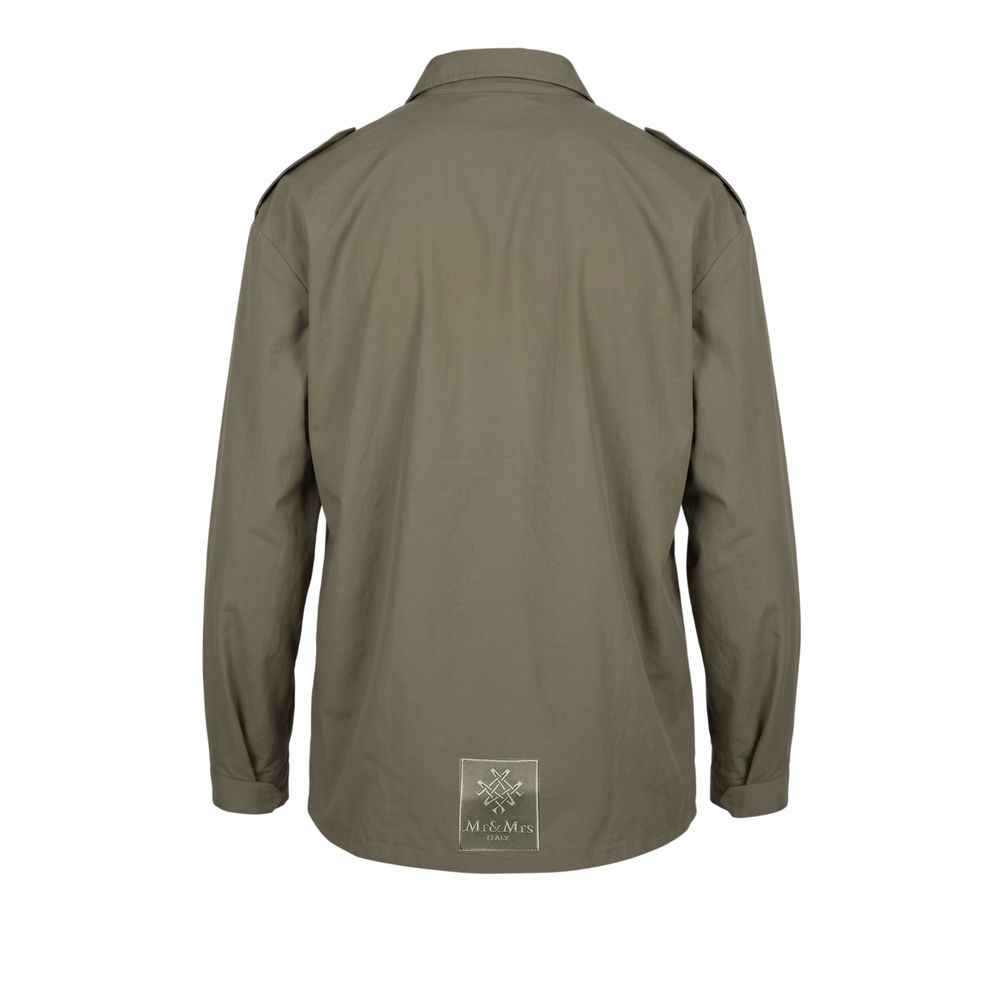 Green Polyurethane Men Jacket