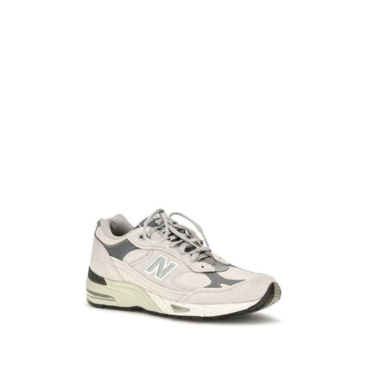 Gray Suede Leather Athletic Sneakers