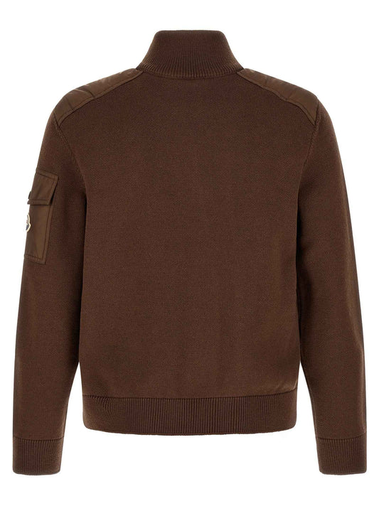 Brown Polyamide Cardigan