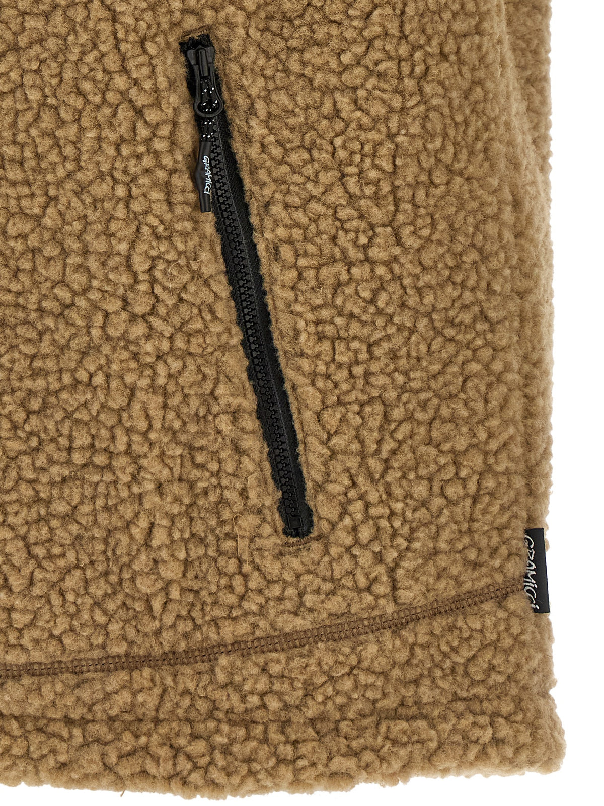 Beige Polyester Sleeveless Jacket