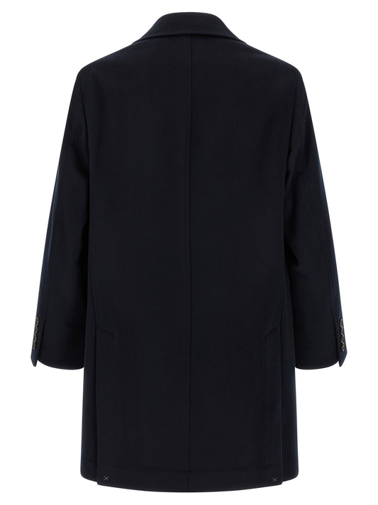 Blue Virgin Wool Coat