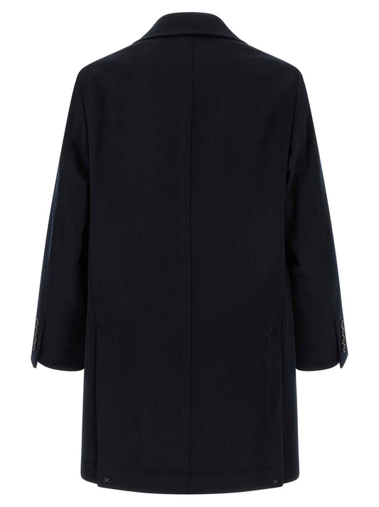 Blue Virgin Wool Coat