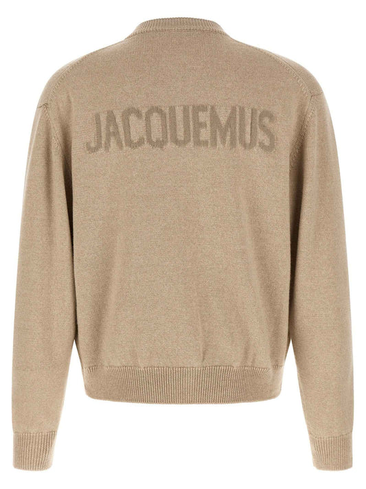 Beige Merino Wool Cardigan