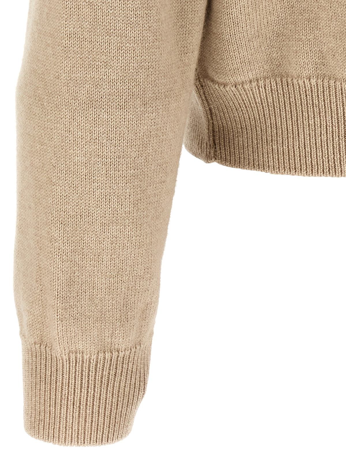 Beige Merino Wool Cardigan