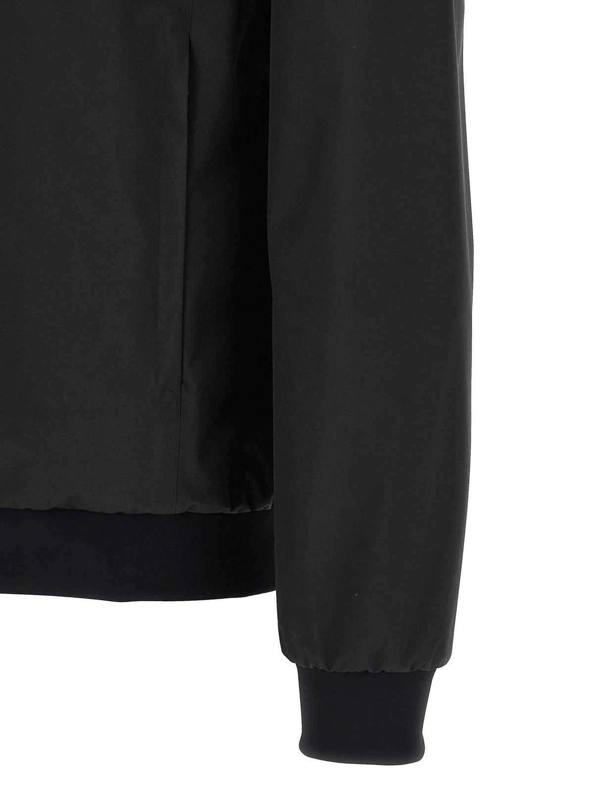 Black Polyester Bomber