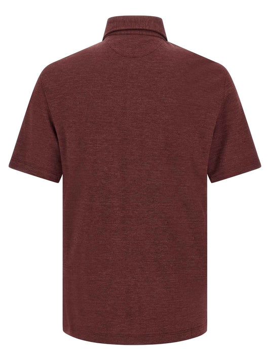 Bordeaux Virgin Wool Polo Shirt