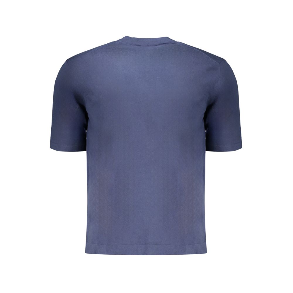 Blue Cotton Men's T-Shirt