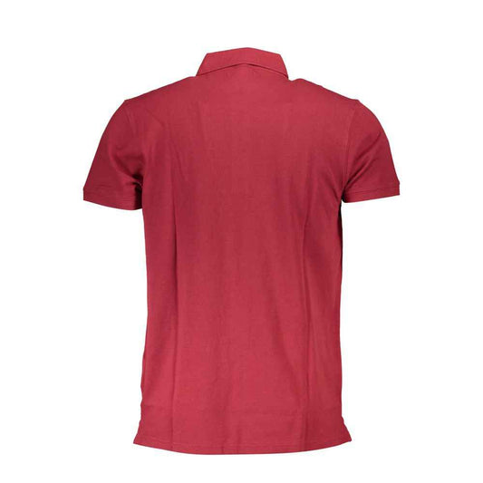 Red Cotton Men's Polo Shirt