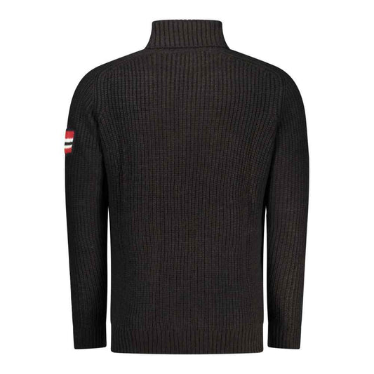 Black Acrylic Men Sweater