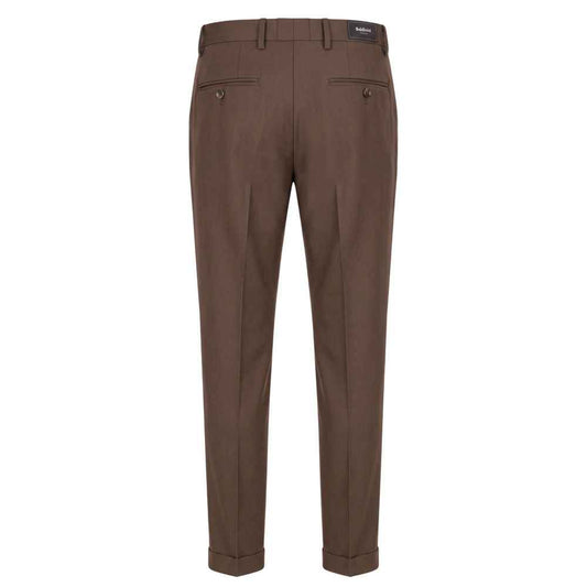 Brown Viscose Men Pants